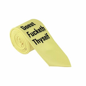 Modern Shakespeare Graphic Tie| Shakespeare Quote Statement Tie| Quirky Formal wear Accessories| Printed Cosplay Ties| image 3