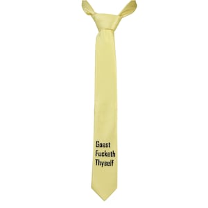 Modern Shakespeare Graphic Tie| Shakespeare Quote Statement Tie| Quirky Formal wear Accessories| Printed Cosplay Ties| image 2
