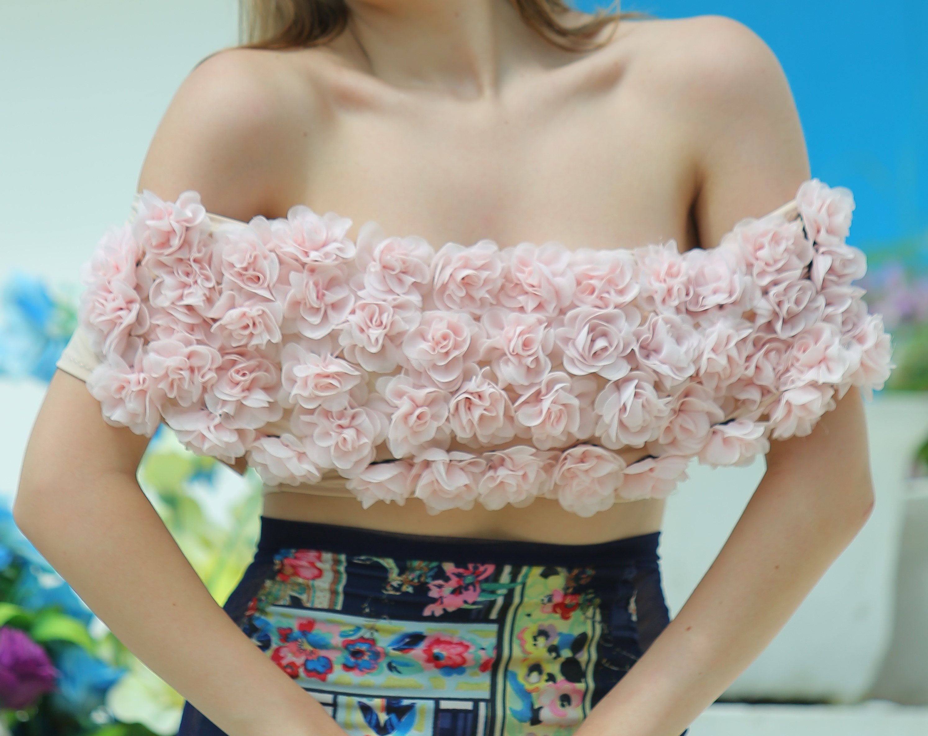 A Bouquet of Roses Bardot Top off Shoulder - Etsy