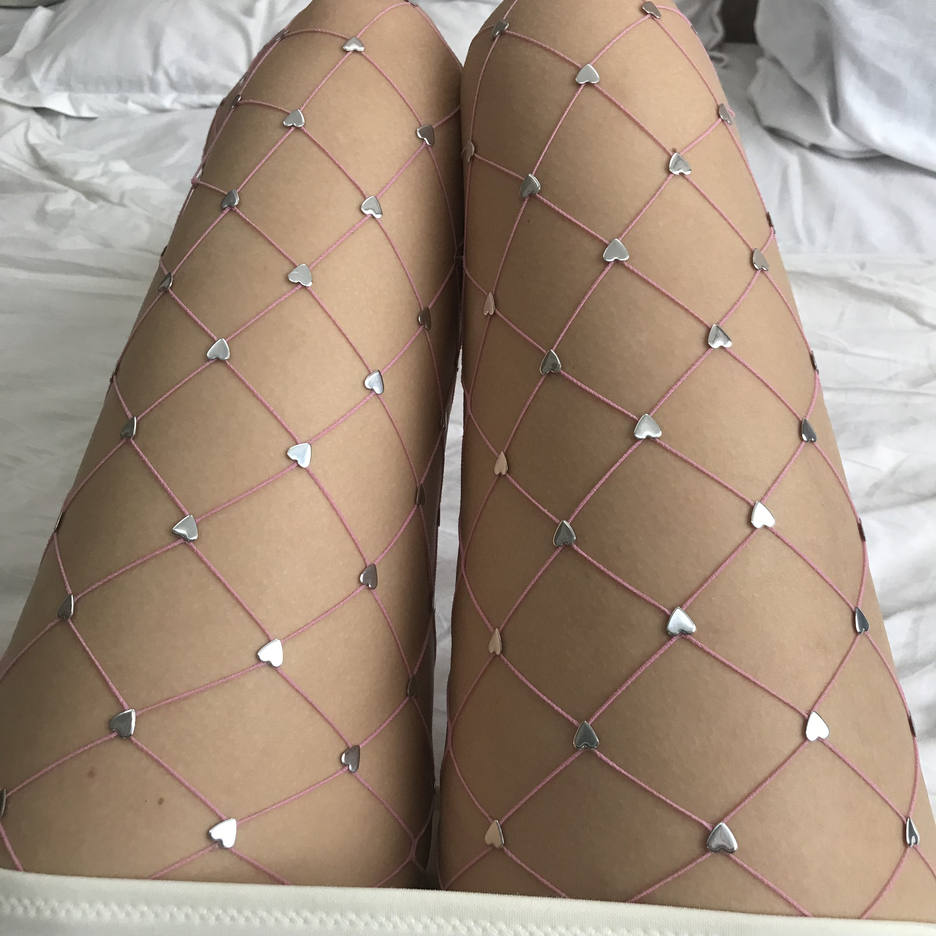 Buauty High Waist Rhinestone Fishnet Stockings Sparkle Glitter Fish Nets  Tights Party Concert Outfit at  Women's Clothing store