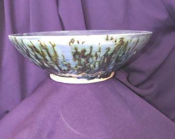 Purple and green jasper bowl