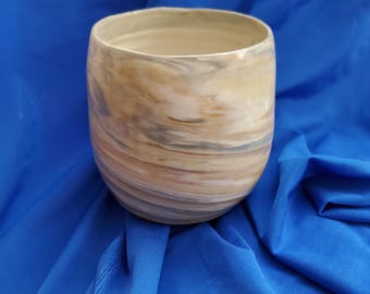 Discounted: Agateware Green Swirl vase