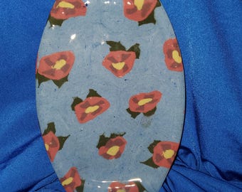 Blue Floral Nerikomi Tray