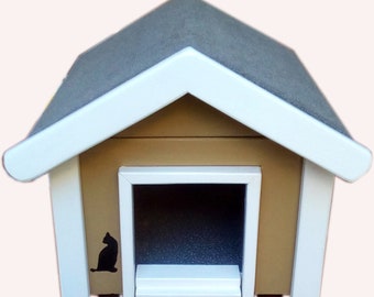 Outdoor Katzenhaus Modell Korsika Small Spitzdach