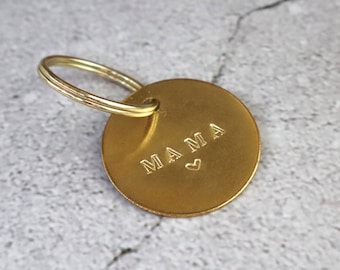 Personalised Brass Keyring, Personalized Stamped Brass Tag, Customised Brass Keychain, Funny Keyring, Garage, Shed, Room Key, Car Keyfob