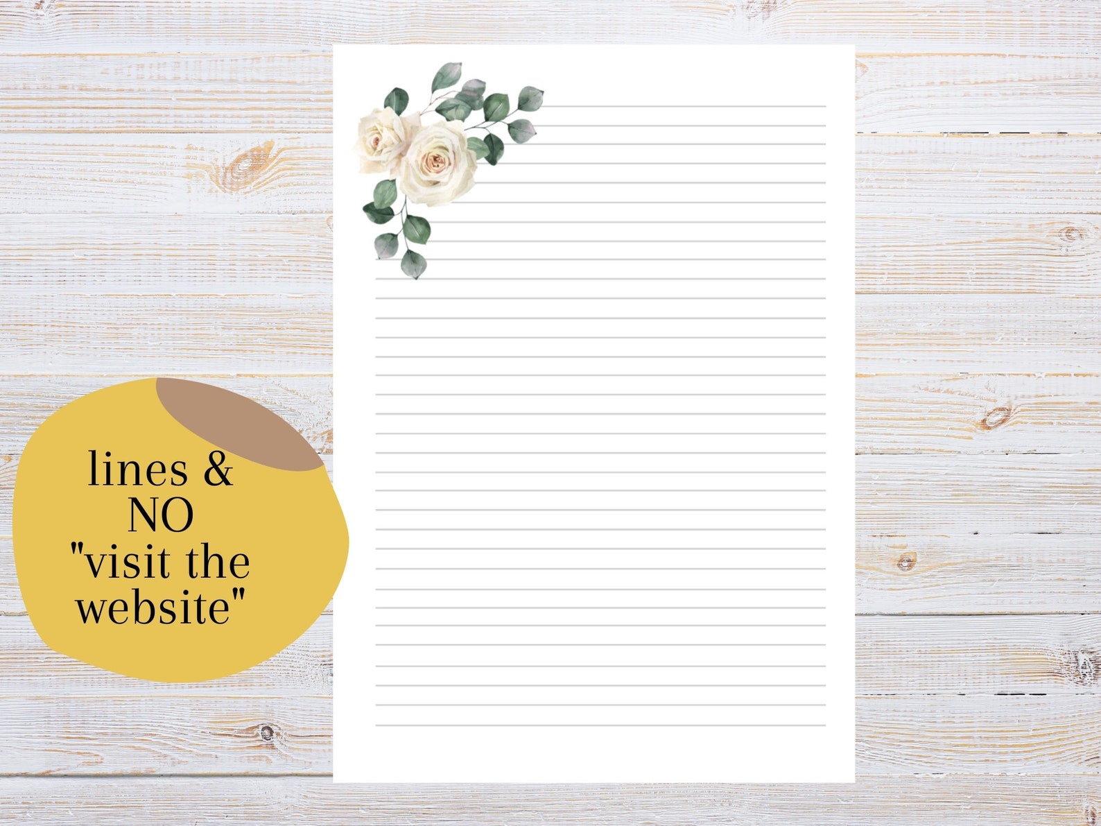 JW letter writing stationery lined writing paper printable Etsy