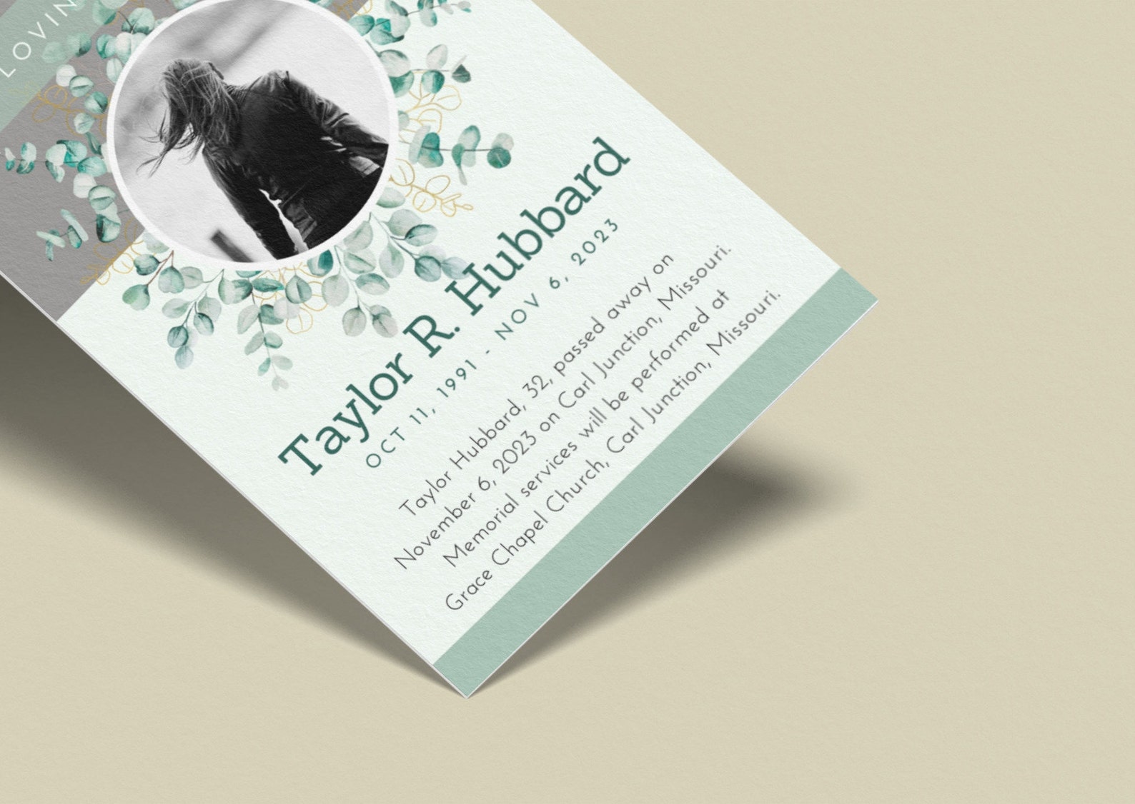 Obituary template announcement with photo in loving memory Etsy Obituary template announcement with photo in loving memory Etsy