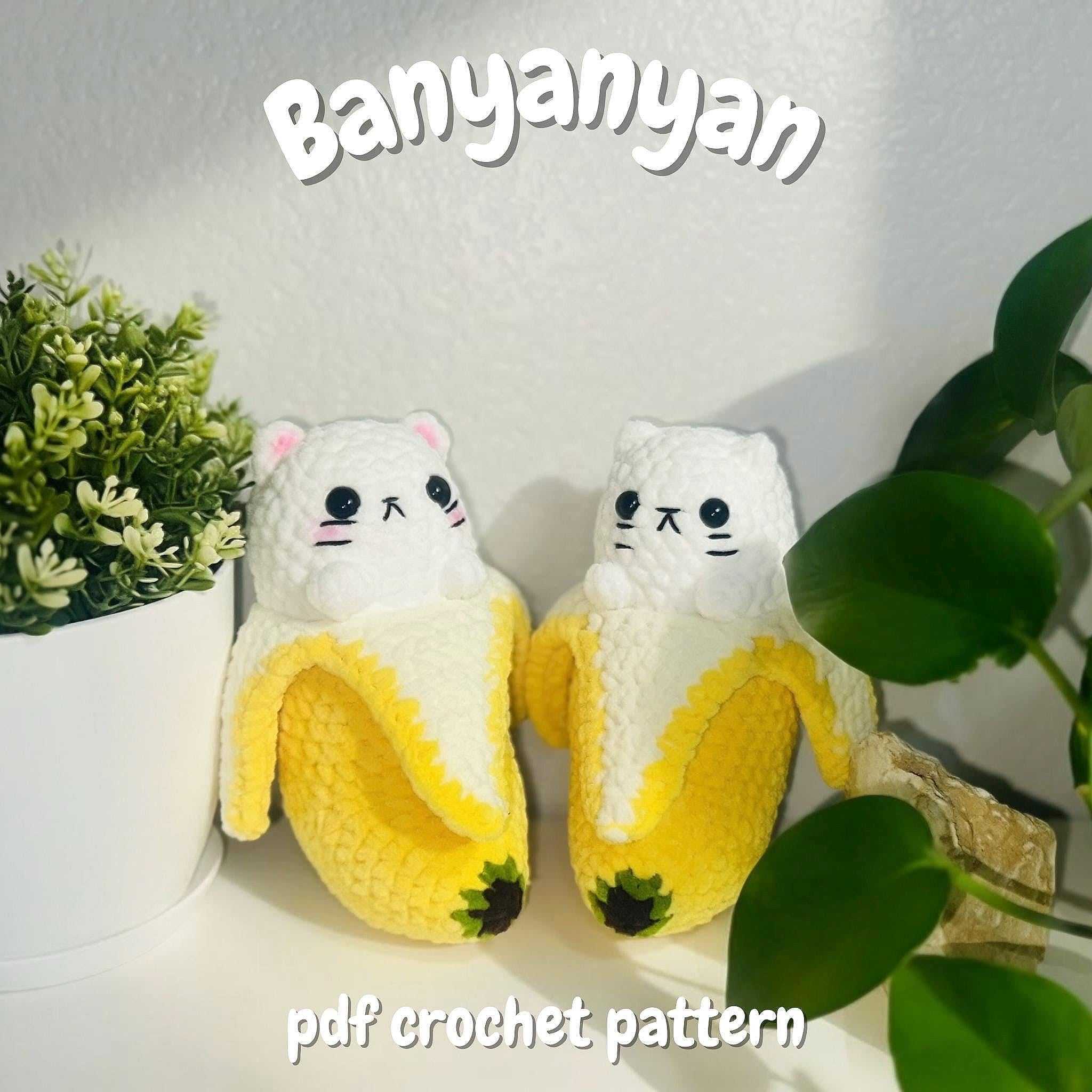 40 Banana Crochet Patterns: Play Food, Amigurumi, Pouches, and More 31 Banana Cat Amigurumi Crochet