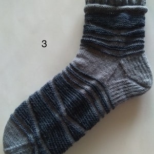 Handmade unique thin wool socks image 3