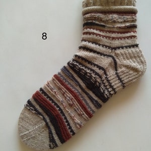 Handmade unique thin wool socks image 8