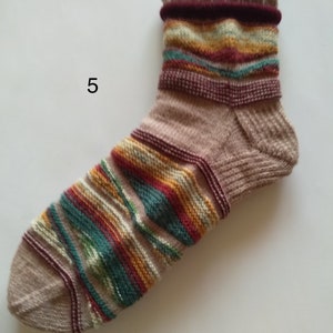 Handmade unique thin wool socks image 5