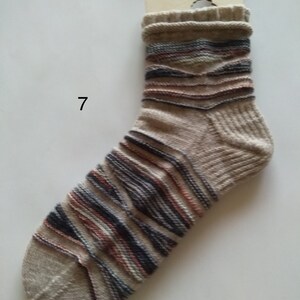 Handmade unique thin wool socks image 7