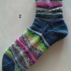 Handmade unique thin wool socks image 2