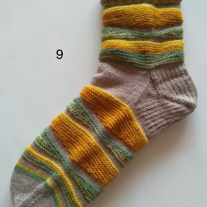 Handmade unique thin wool socks image 9