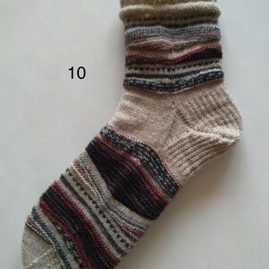 Handmade unique thin wool socks image 10