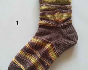 Handmade unique thin wool socks