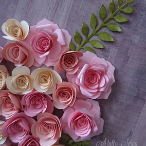 FIORI / roselline di carta per matrimoni Comunione e feste - 20pz