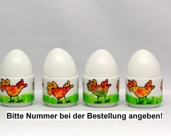 Eierbecher, 1 Stück,  aus Kollektion „Bunte Hühner“