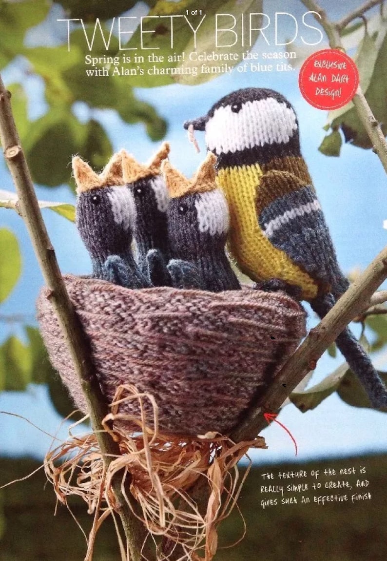 Alan Dart Knitting Pattern for Tweety Birds Etsy
