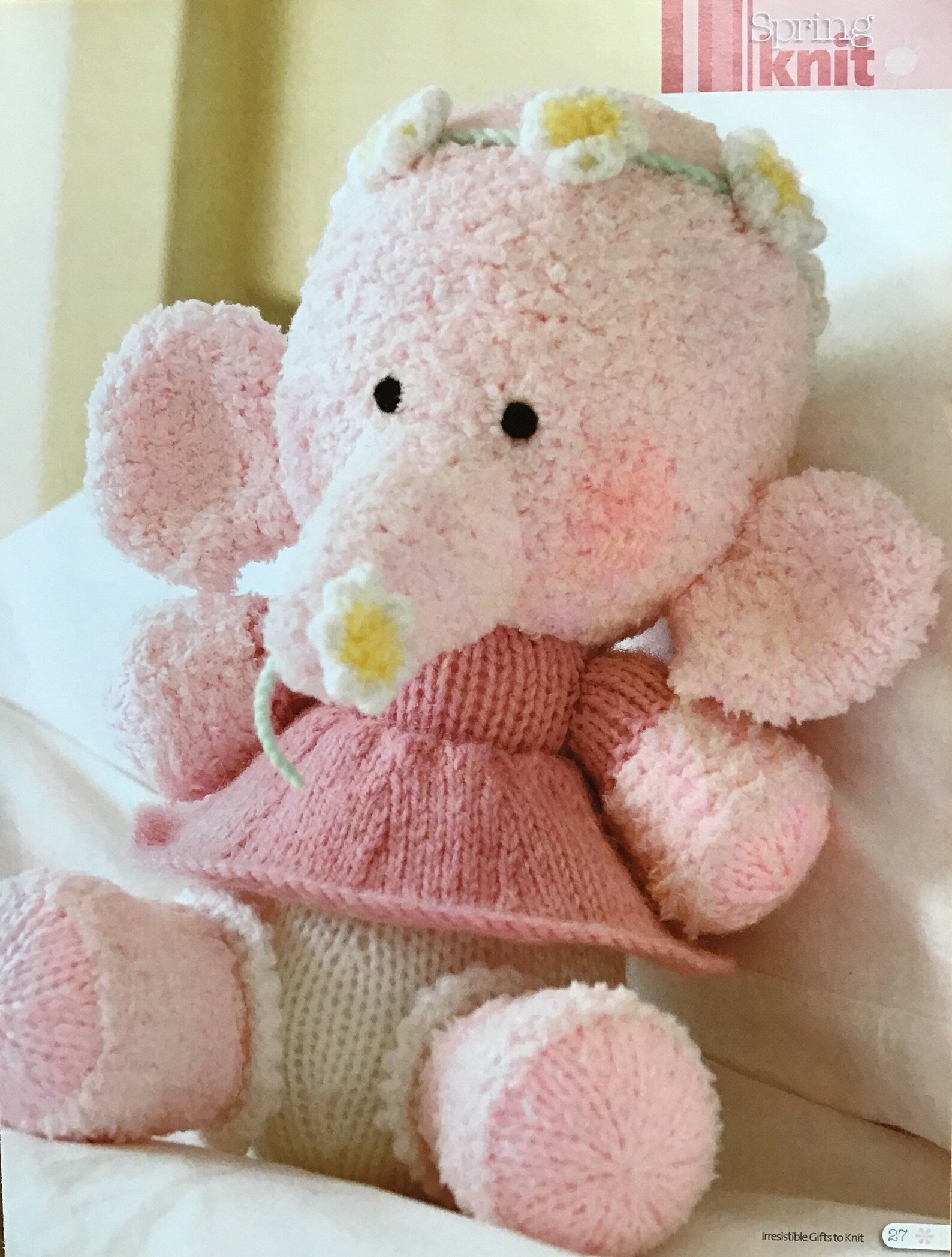 Alan Dart Knitting Pattern for Little Blossom Cuddly Elephant Etsy