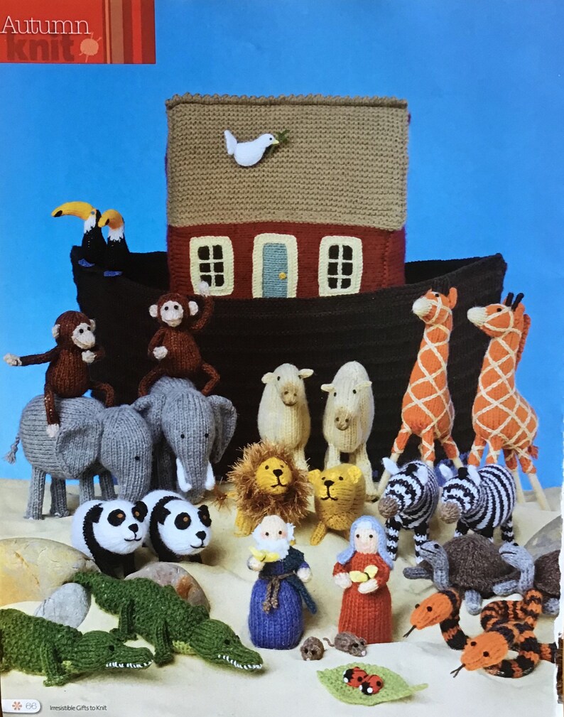 Alan Dart Knitting Pattern for Noah's Ark Etsy Finland