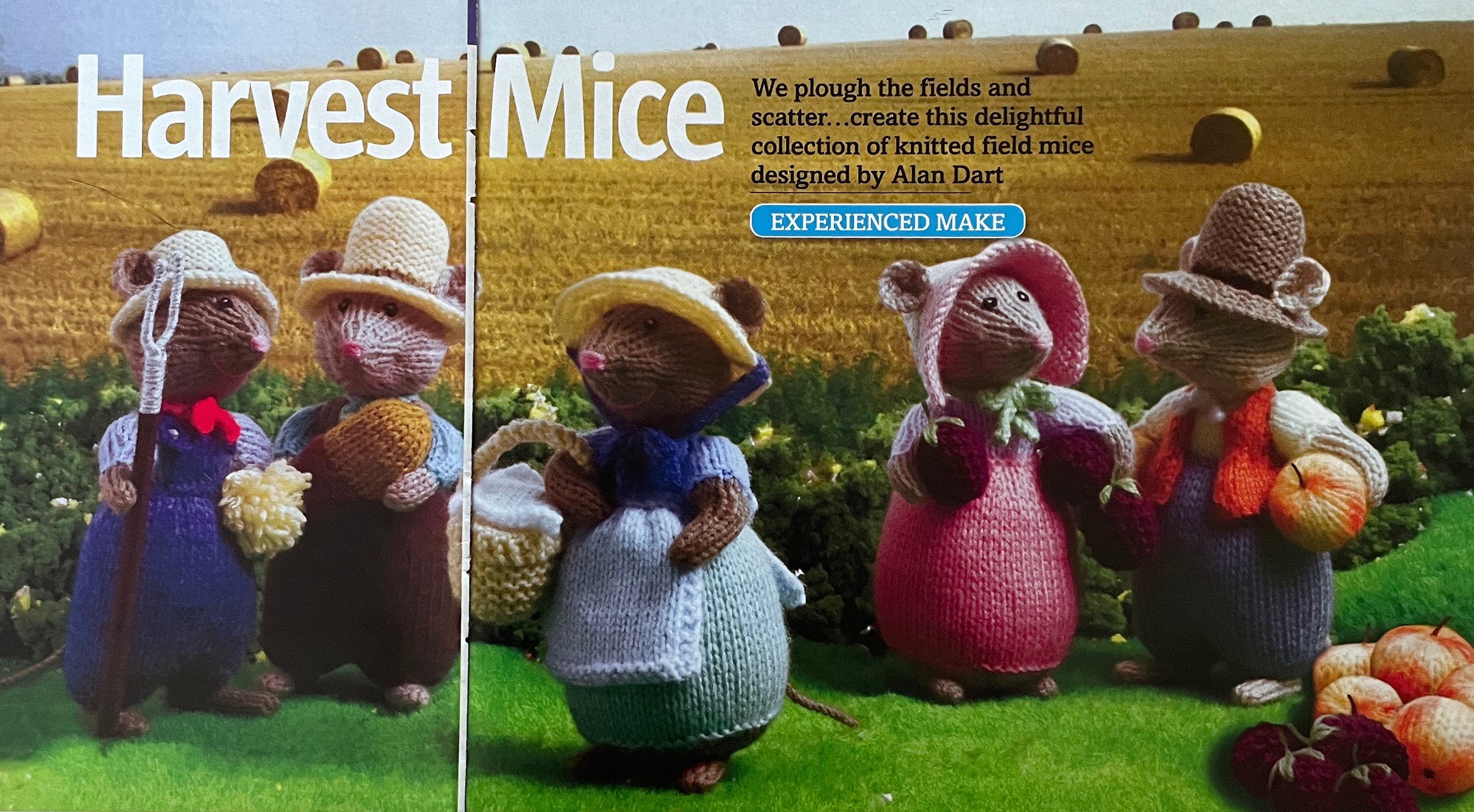 Alan Dart Knitting Pattern for Harvest Mice Etsy