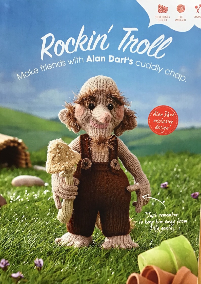 Alan Dart Knitting Pattern for Rockin Troll Etsy