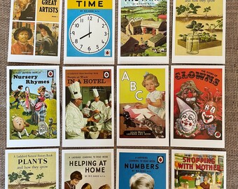 Set Of 12 Ladybird Book Cover Postcards