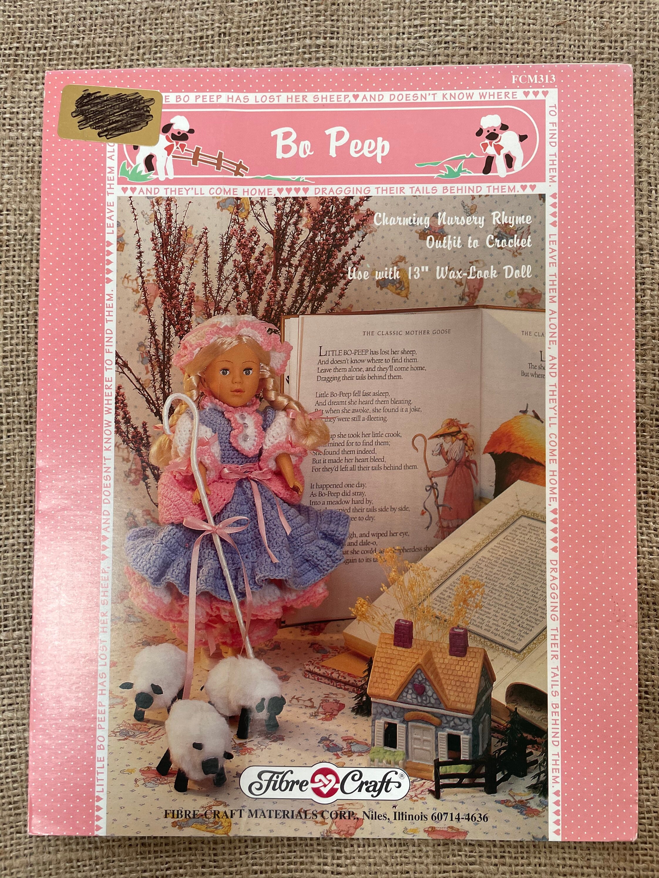 Fibrecraft Crochet Pattern for Dolls Outfit Bo Peep Etsy UK