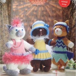 Alan Dart Knitting Pattern for Feline Flappers