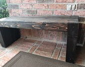 Solid Wood Waterfall Bench Great for Patio. Wooden Waterfall Coffee Table. Patio Furniture. Front Porch Furniture. Outdoor Garden Bench.