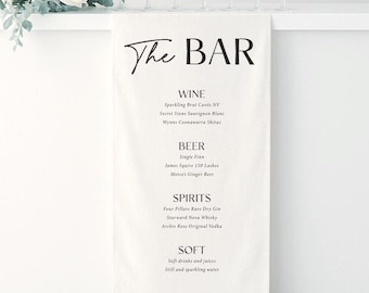 Personalized Linen Bar Sign – Custom Wedding Decor