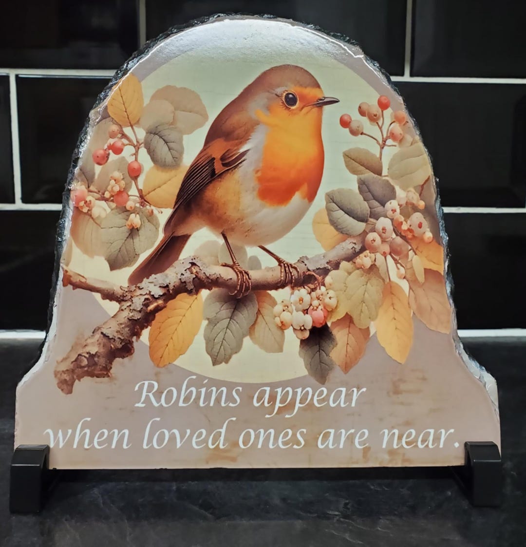 Robin Slate ROBIN SLATE DOOR. Robins Appear When Loved Ones Are Near. Two Sizes ...