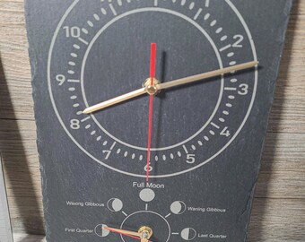 Orologio Da Parete In Ardesia Personalizzabile Con Incisione - Regalo Unico Per Matrimoni, Anniversari E Compleanni