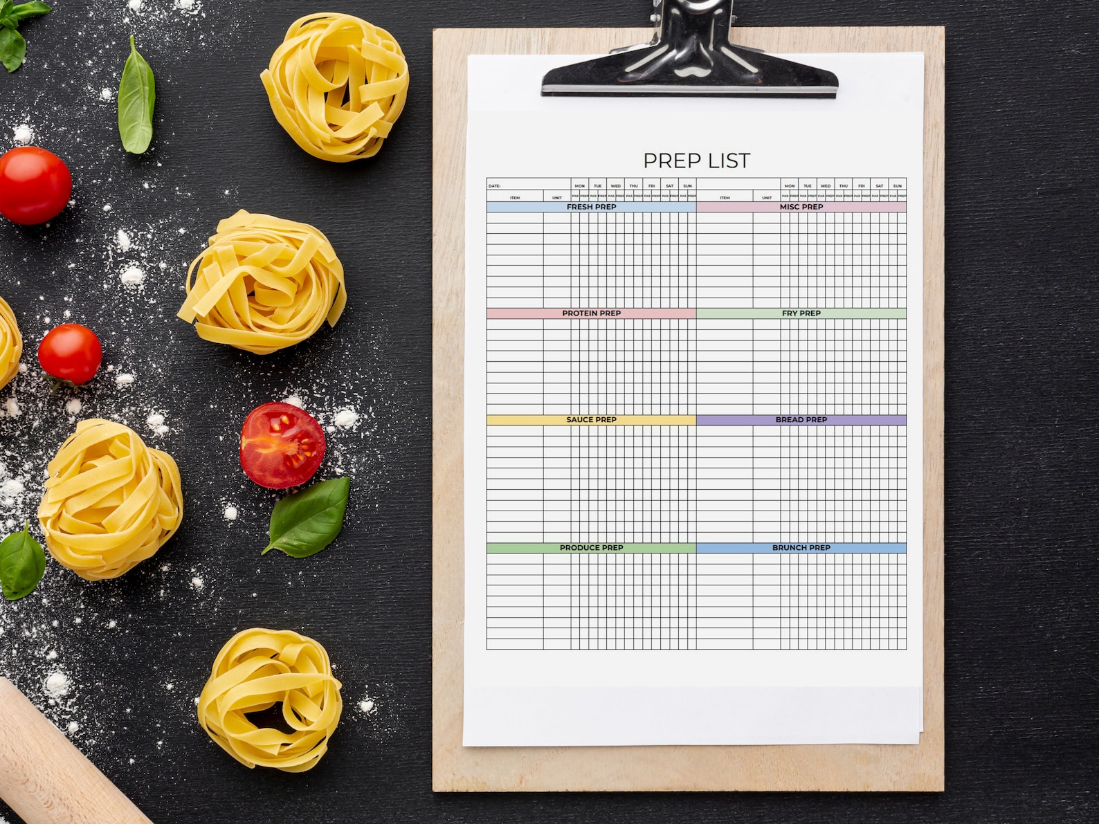 Prep & Par List Template Food Prep List Prep List Template Etsy