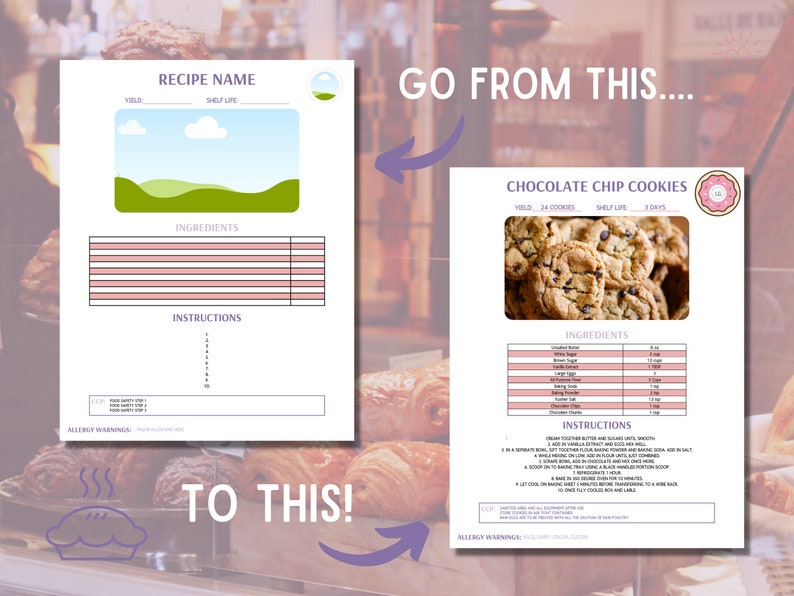 Recipe and Spec Templates for Restaurants, Editable Canva Templates, 13