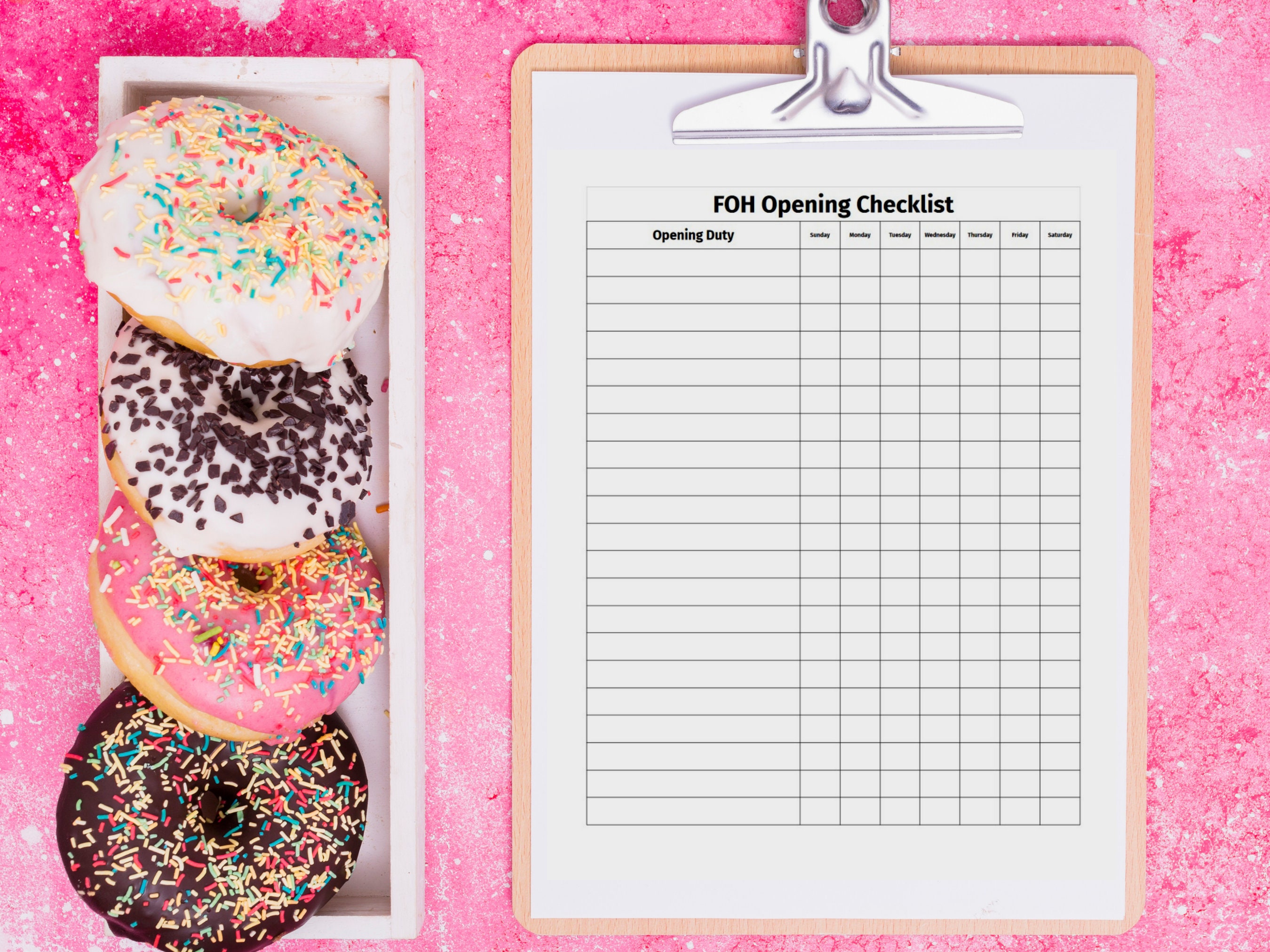 FOH Opening Checklist Server Opening Checklist Template - Etsy
