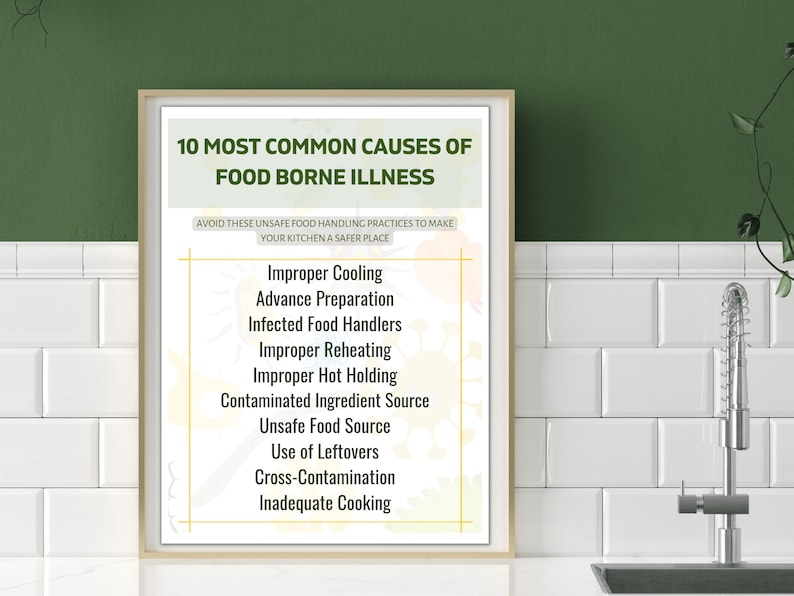 Food Safety Poster, Printable Food Safe Poster, Restaurant Safety, Food ...