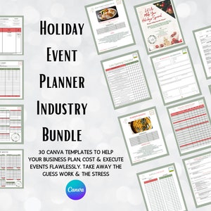 Feiertags-Event-Planer-Vorlagen-Bundle, Lernen Sie, große Party-Reservierungen zu planen und durchzuführen, Restaurant-Party-Planer, Sofortiger Download
