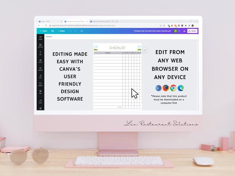 Checklist Template, Fully Editable and Customizable Checklist Template ...