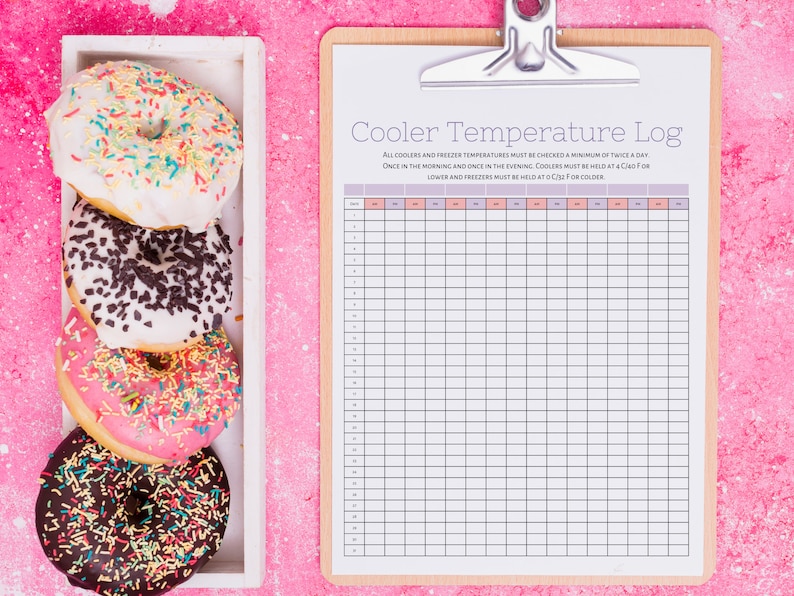 Printable Cooler Temperature Logs for Restaurants, Bars, Food Service