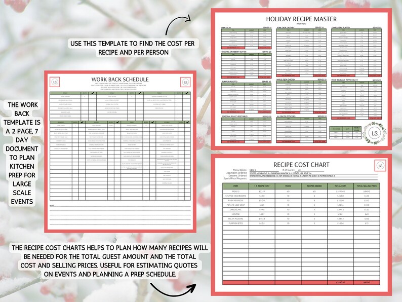Holiday Event Planner Template Bundle, Learn to Plan and Execute Large ...
