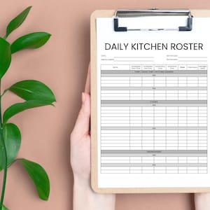 Daily Roster for Restaurants & Bars, Schedule Template for Restaurants ...