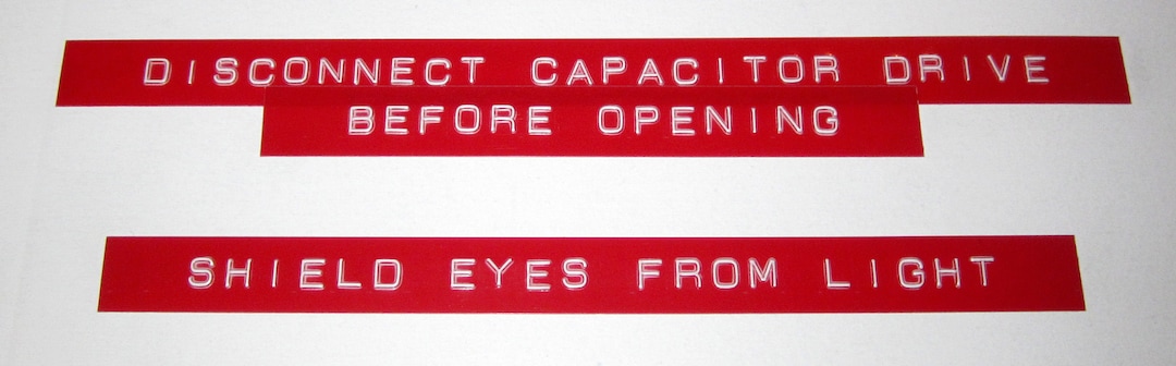 Flux Labels Screen-accurate Rotex Red Labels for Flux Capacitor - Back to the ...