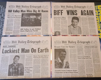 Back to the Future Part II - Hill Valley Telegraph - Biff Tannen 1985-A Newspaper Prop Replicas