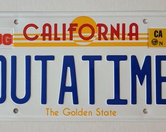 NEW! Back to the Future - OUTATIME License Plate Prop Replica - Screen Accurate