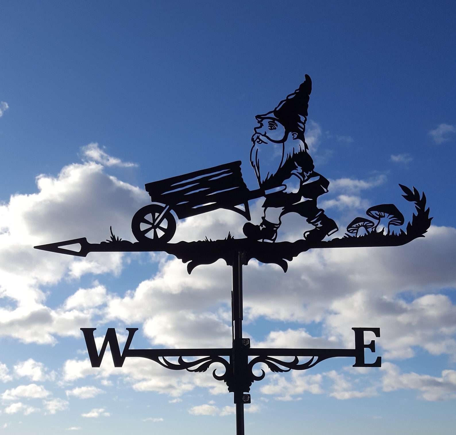 Gnome Metal Weathervane Etsy