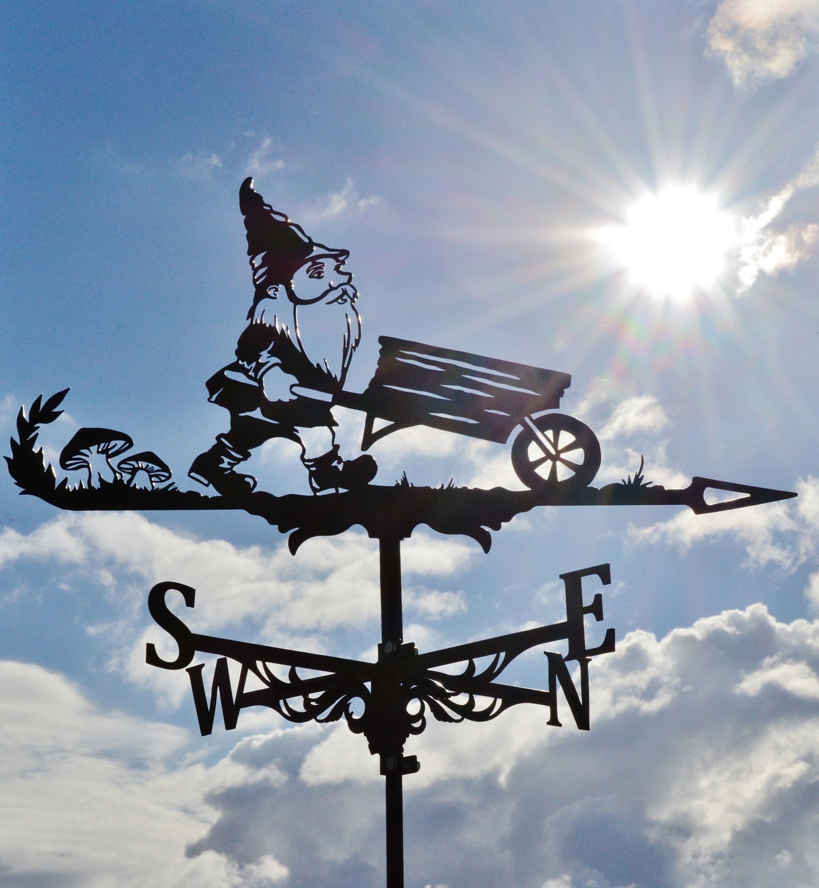 EXTRA LARGE Gnome Metal Weathervane Etsy