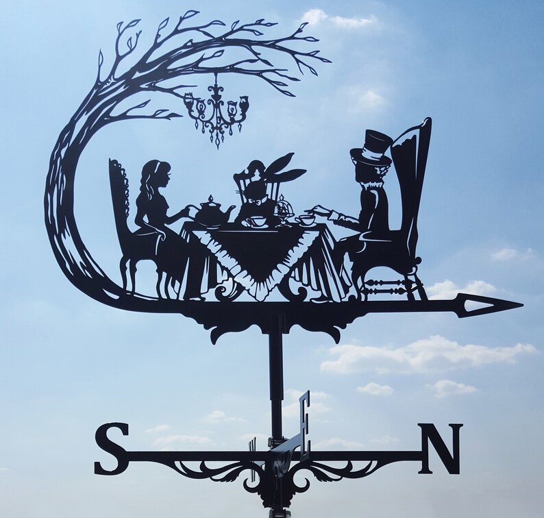 Alice in Wonderland Metal Weathervane Etsy