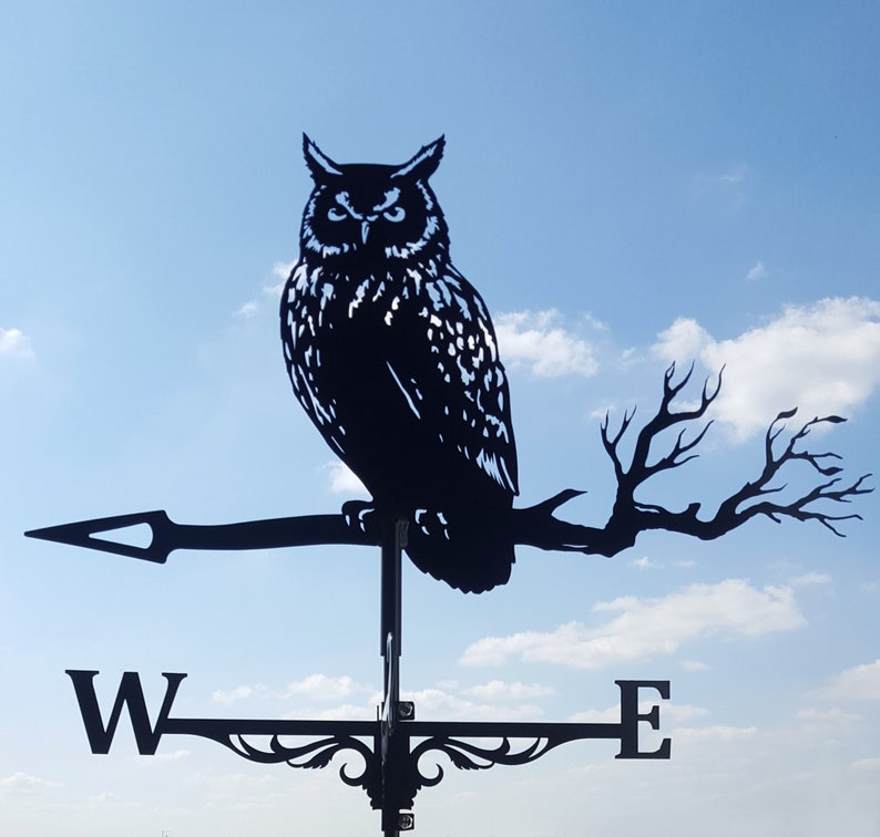 EXTRA LARGE Owl Metal Weathervane Etsy